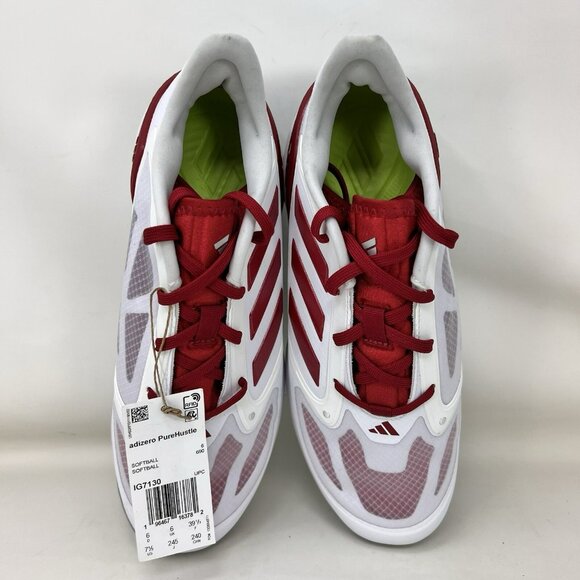 Adidas Adizero Purehustle 3 Elite Softball Cleats White Red Women’s Size 7.5 - Picture 7 of 9